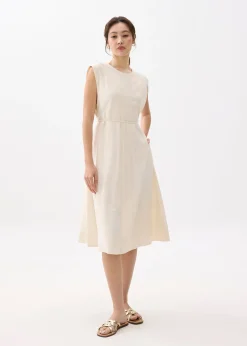 Round Neck Fit & Flare Midi Dress