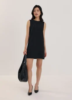 Round Neck Shift Mini Dress
