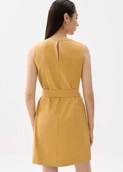 Round Neck Shift Mini Dress