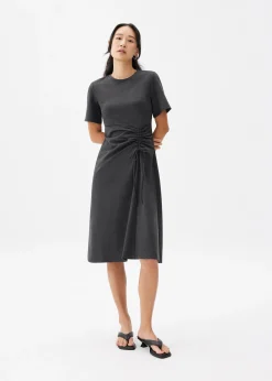 Ruched Shift Midi Dress