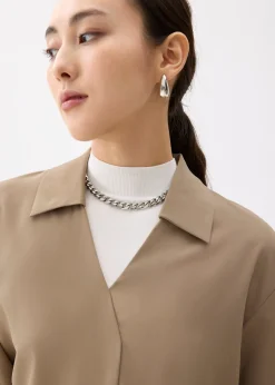 RuchedReady® Ily Notch Collar Blouse