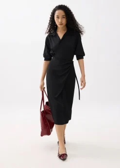 RuchedReady® Xiu Wrap Midi Dress