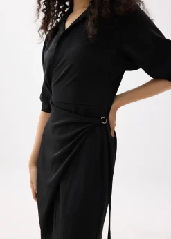 RuchedReady® Xiu Wrap Midi Dress