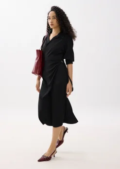 RuchedReady® Xiu Wrap Midi Dress