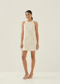 Sabel Tweed Shift Mini Dress