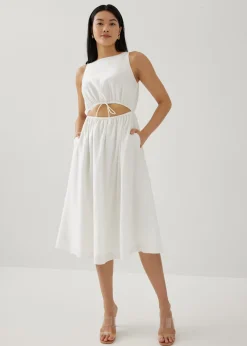 Salome Elastic Reversible Flare Midi Dress
