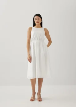 Salome Elastic Reversible Flare Midi Dress