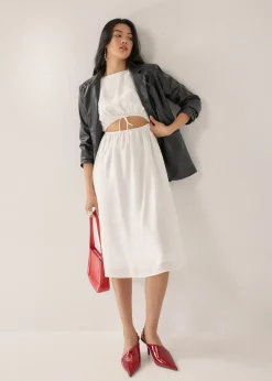 Salome Elastic Reversible Flare Midi Dress