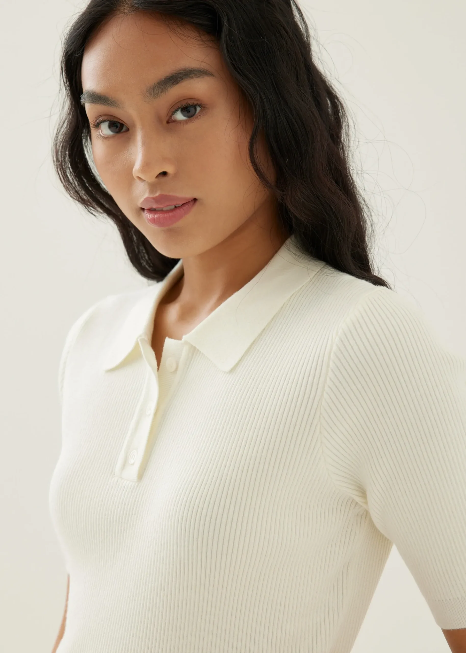 Sandie Collared Knit Top