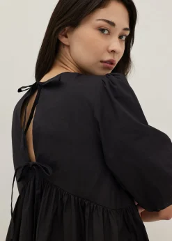 Sapphira Puff Sleeve Cotton Dress