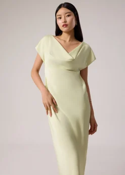 Satin Bias Cut Midaxi Dress
