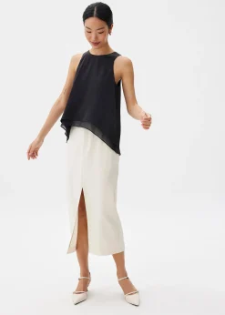Satin Trapeze Shell Top