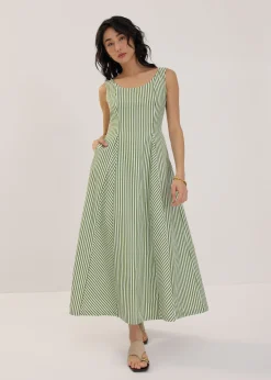 Scoop Neck Fit & Flare Midaxi Dress