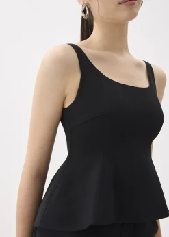 Scoop Neck Peplum Top