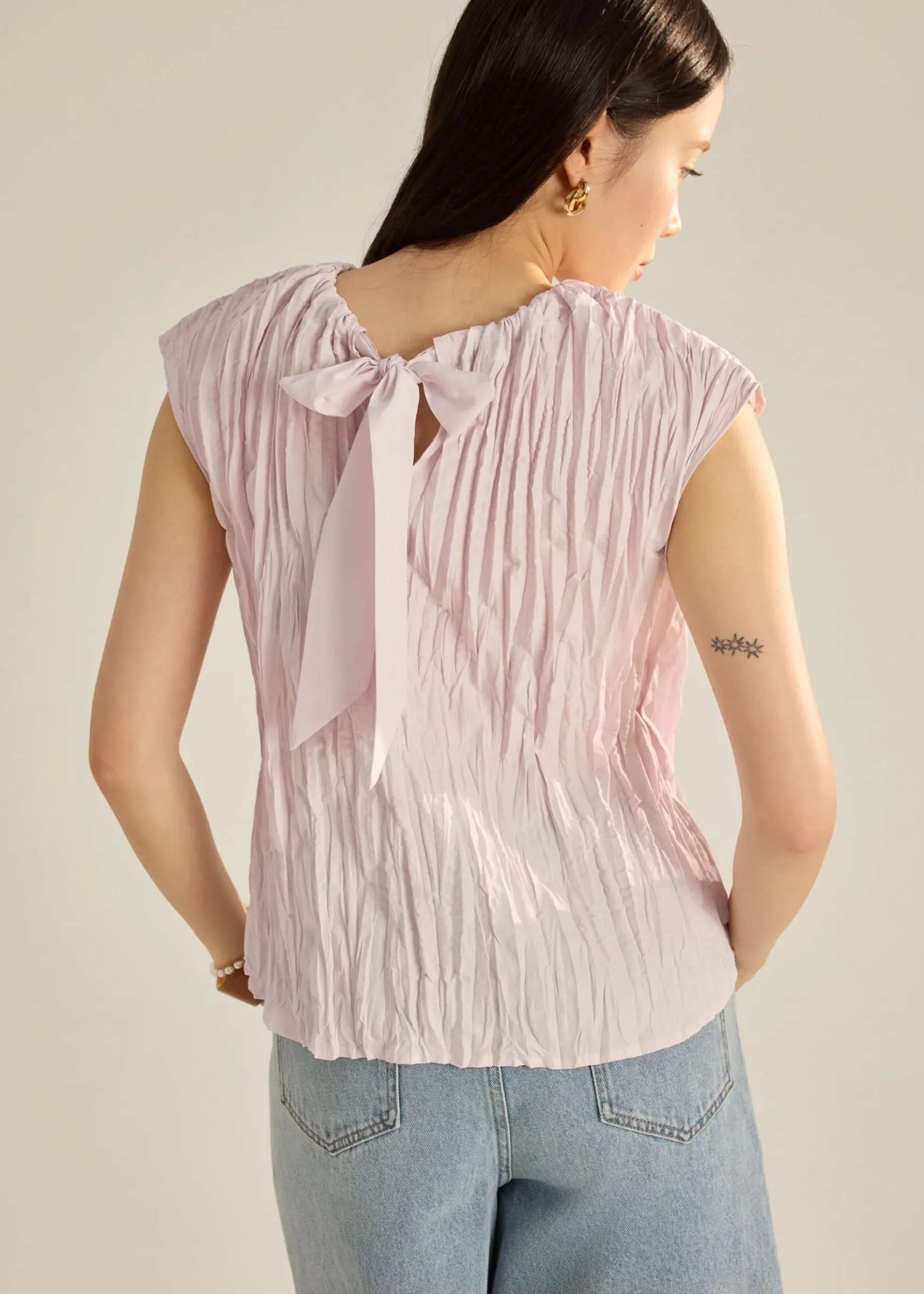 Sena Multi-way Crinkled Pleats Top