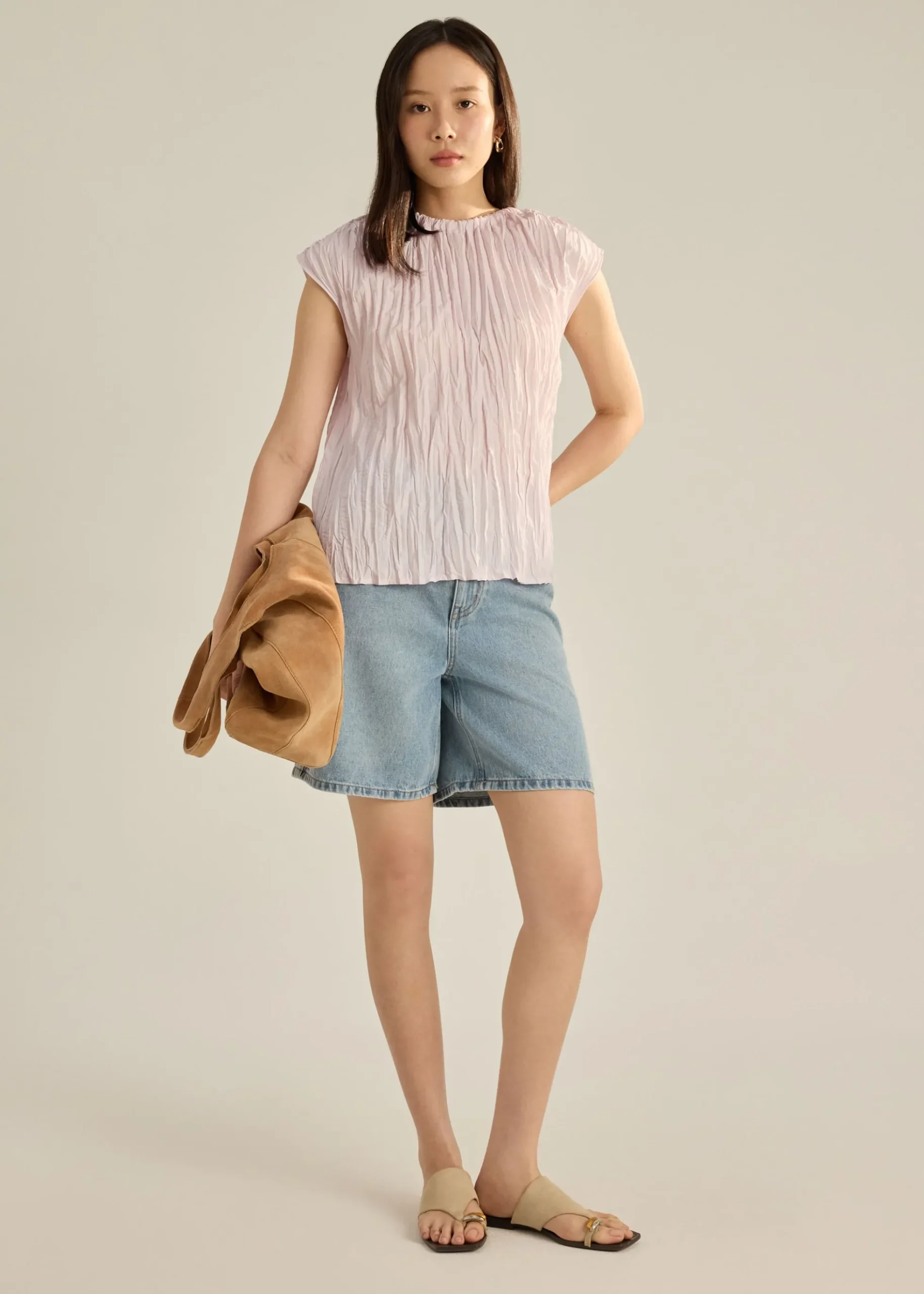 Sena Multi-way Crinkled Pleats Top