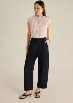 Sena Multi-way Crinkled Pleats Top