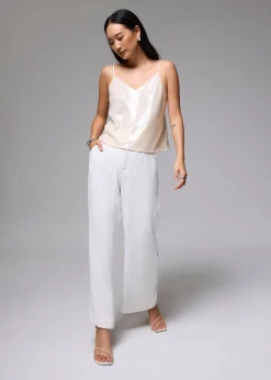 Sequin V-neck Camisole Top