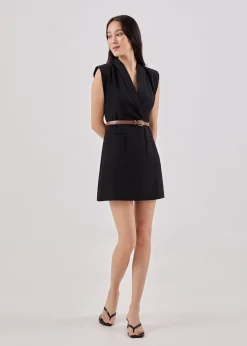 Serita Shoulder Padded Shift Dress