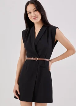 Serita Shoulder Padded Shift Dress