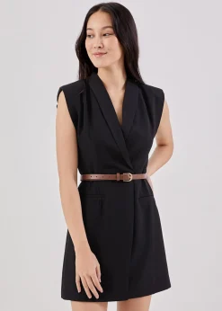 Serita Shoulder Padded Shift Dress