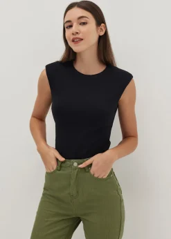 Shaena Padded Shoulder Top