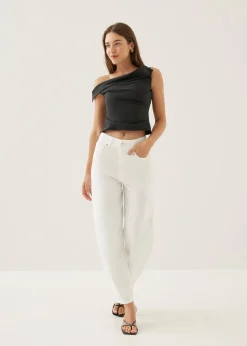 Shanneth Asymmetric Off Shoulder Top