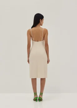 Sheryl Padded Textured Midi Dress