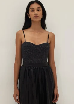 Shiloh Padded Tweed Bustier Top