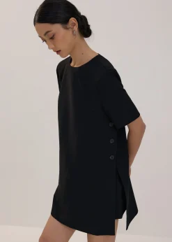 Side Slit A-line Mini Dress