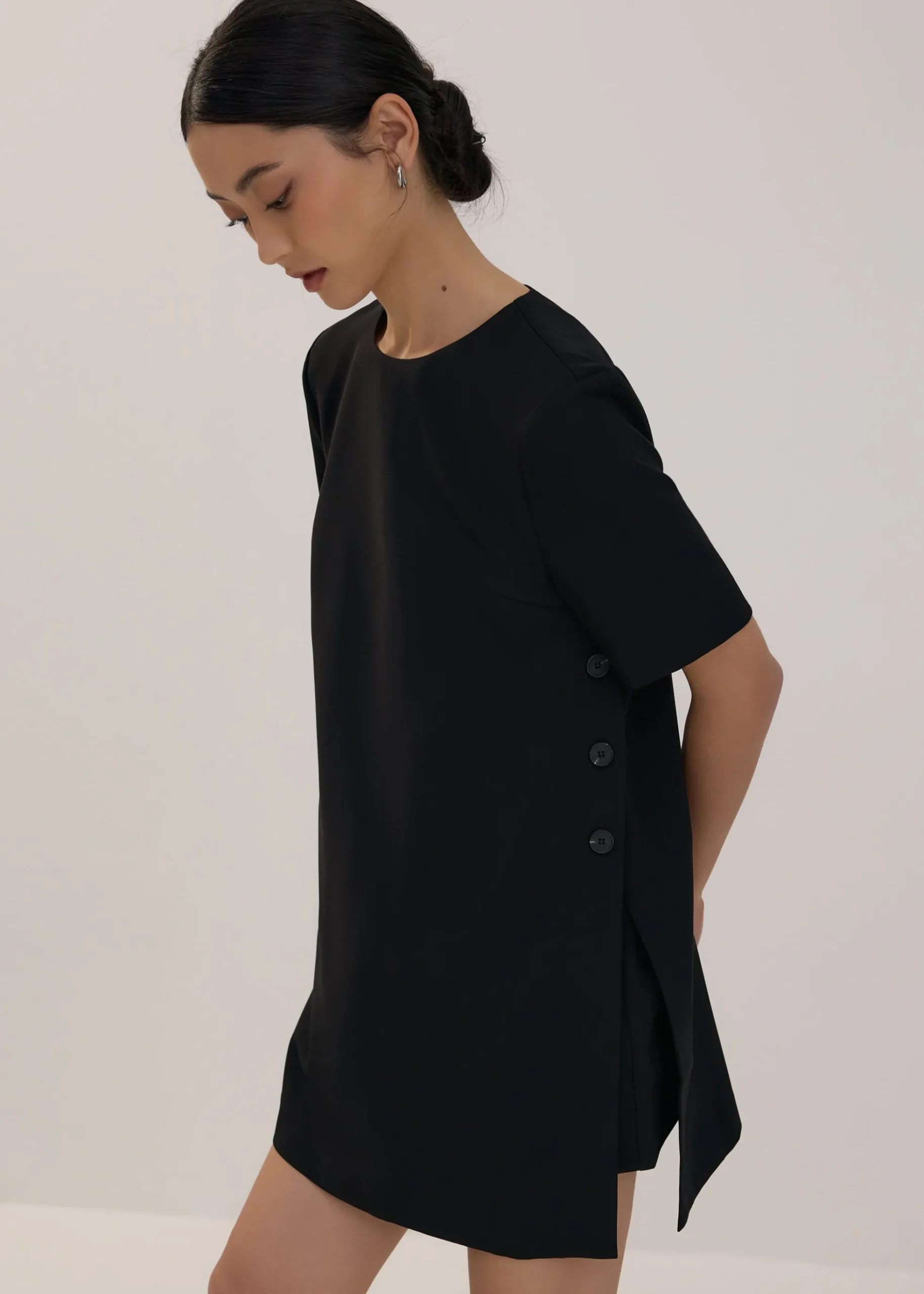 Side Slit A-line Mini Dress