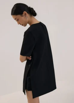 Side Slit A-line Mini Dress
