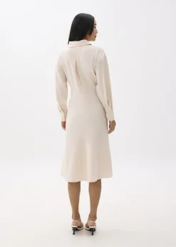 Simone Twist Front Satin Dress