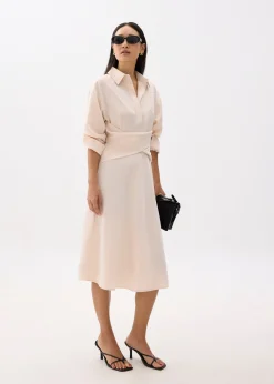 Simone Twist Front Satin Dress
