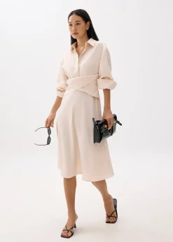 Simone Twist Front Satin Dress