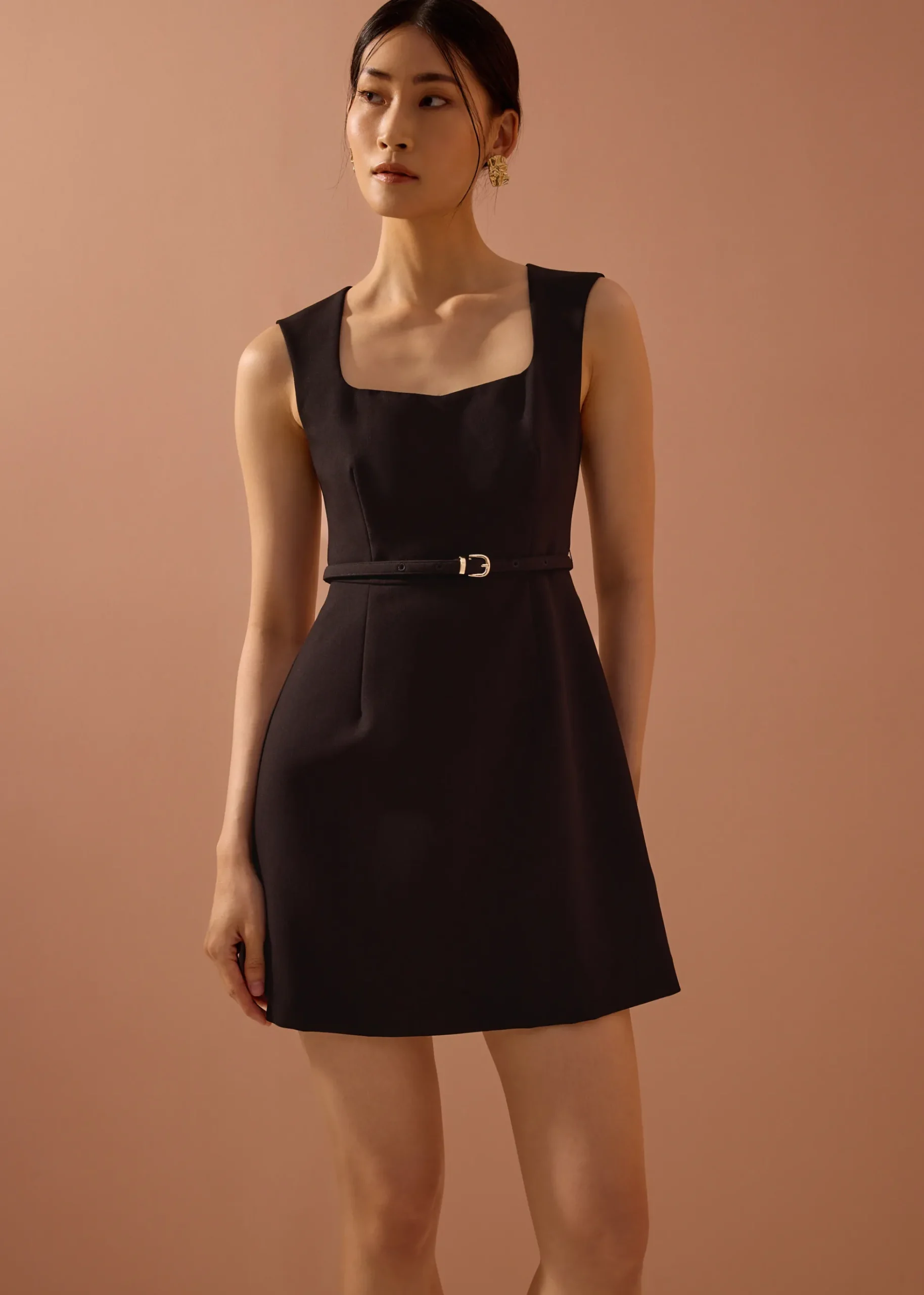 Sitti Belted A-Line Mini Dress