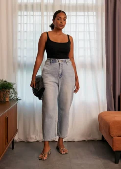 Sloane Elastic Paperbag Jeans