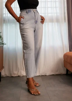 Sloane Elastic Paperbag Jeans