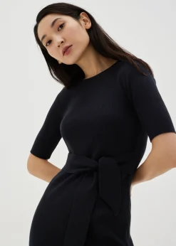 Sonya Knit Tie Sash Dress