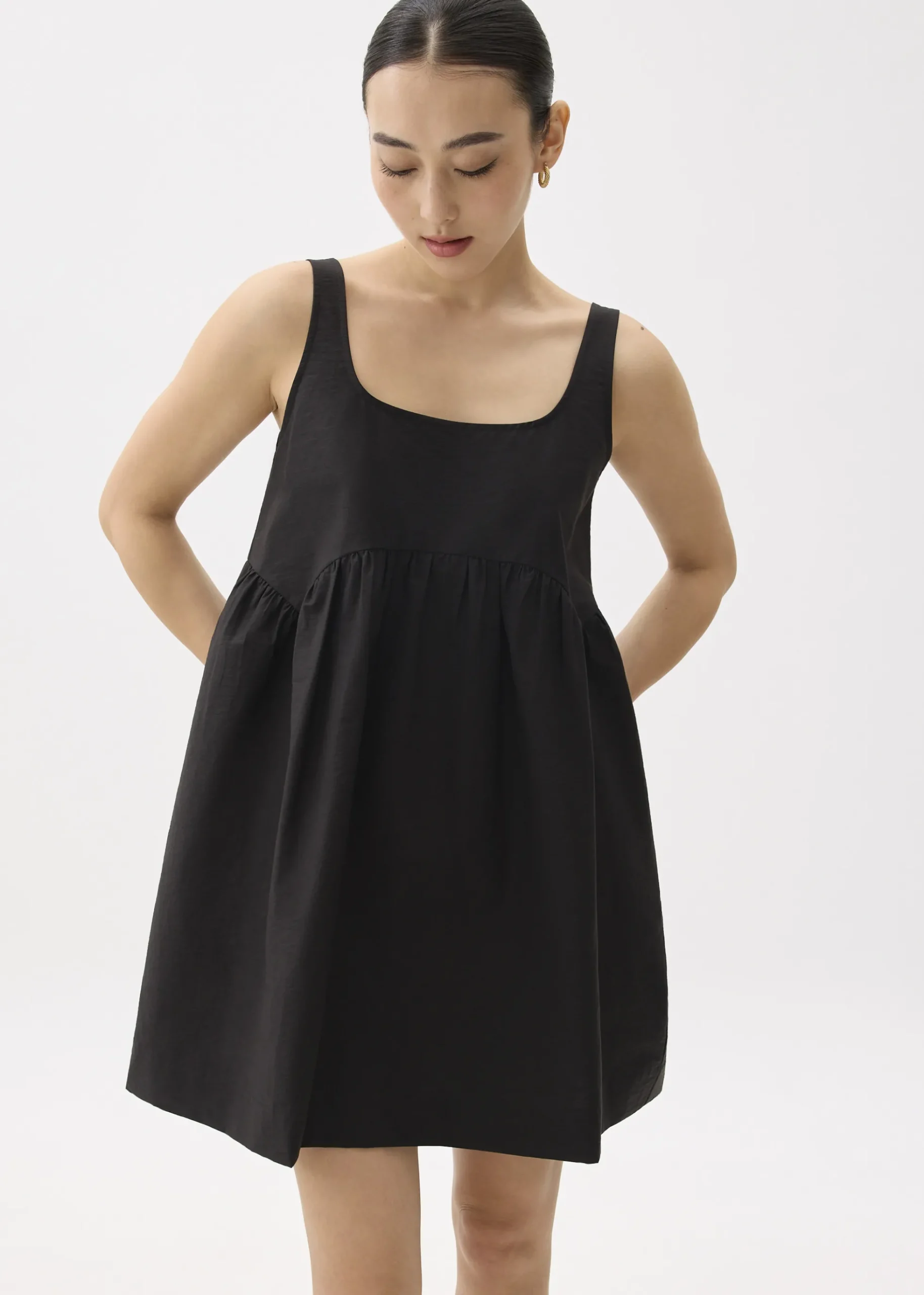 Square Neck Babydoll Mini Dress