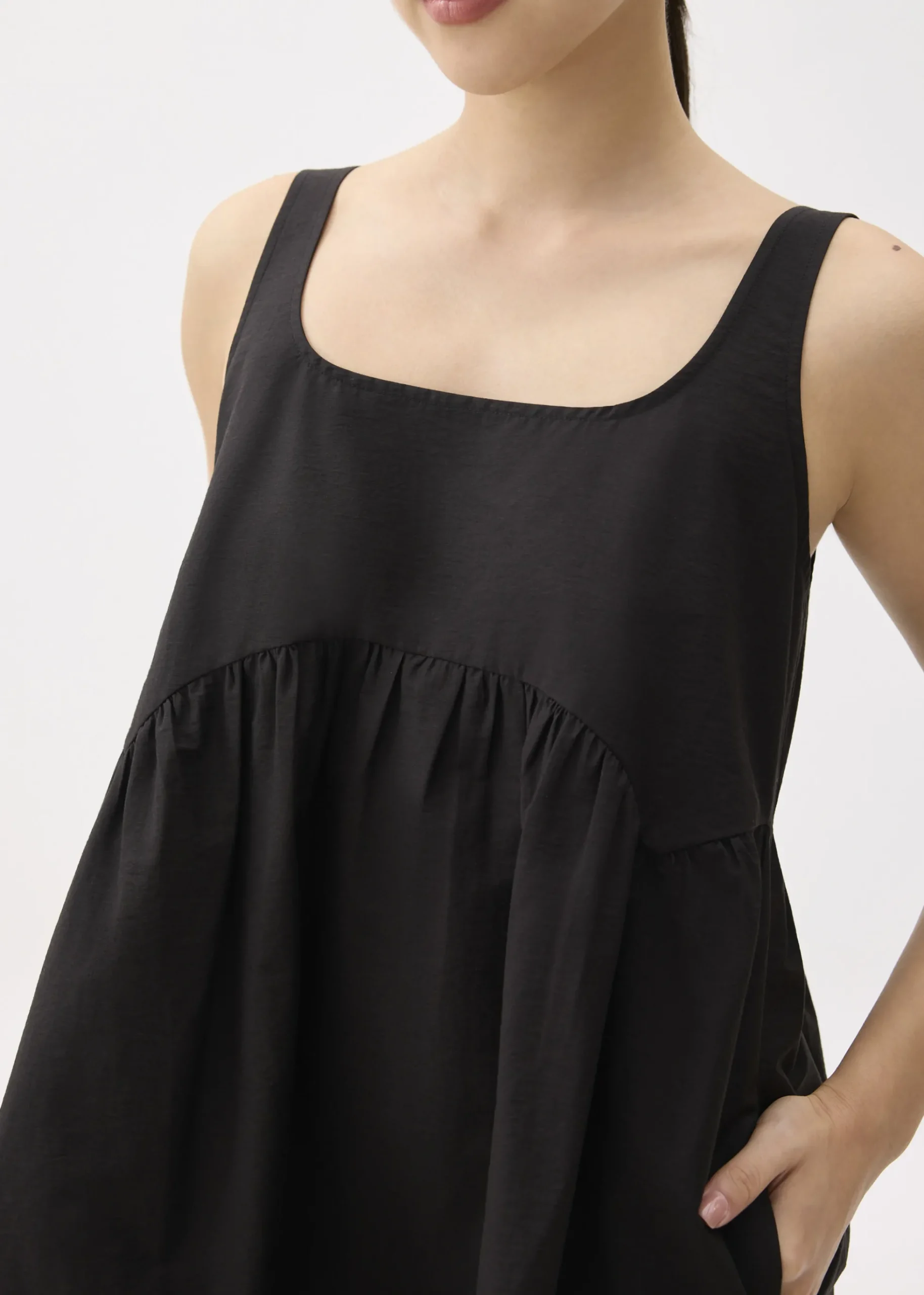 Square Neck Babydoll Mini Dress