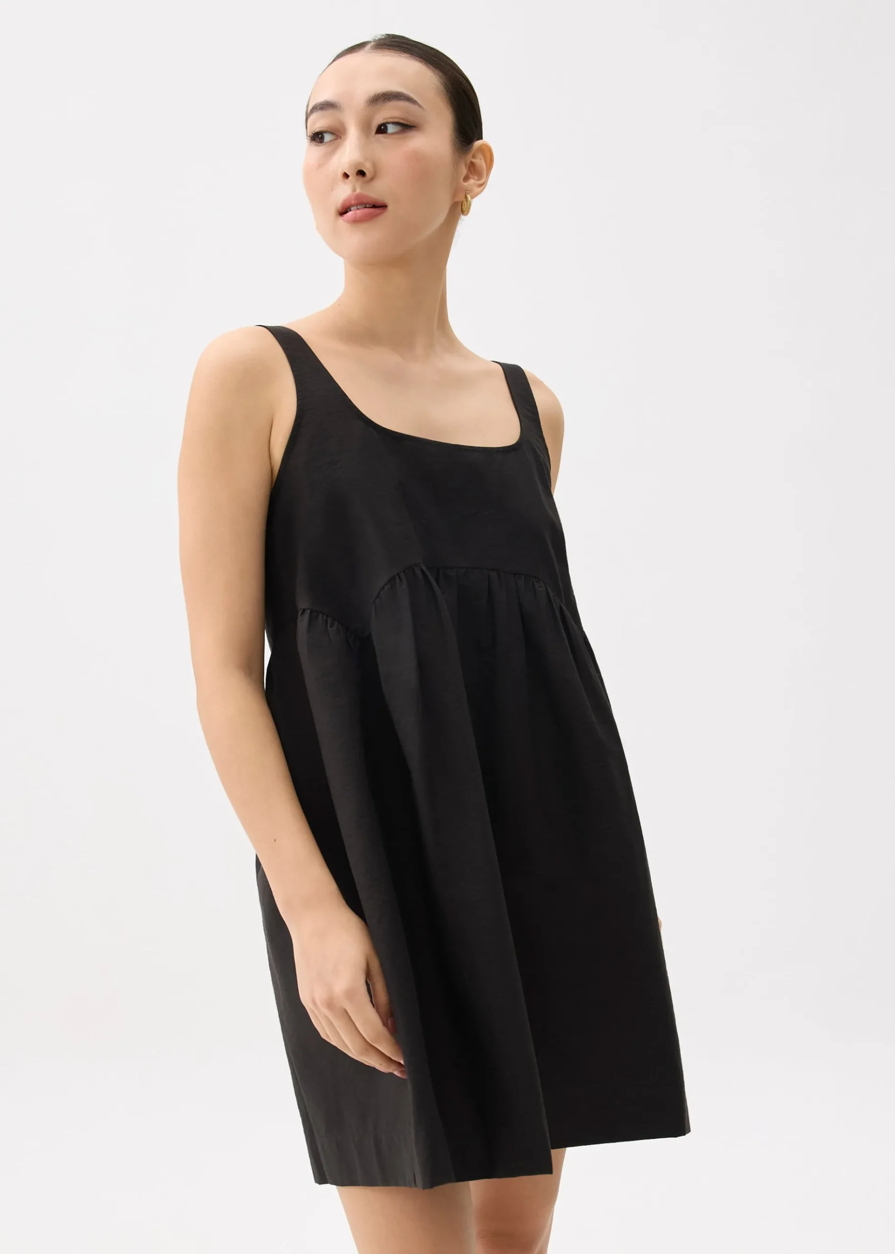 Square Neck Babydoll Mini Dress