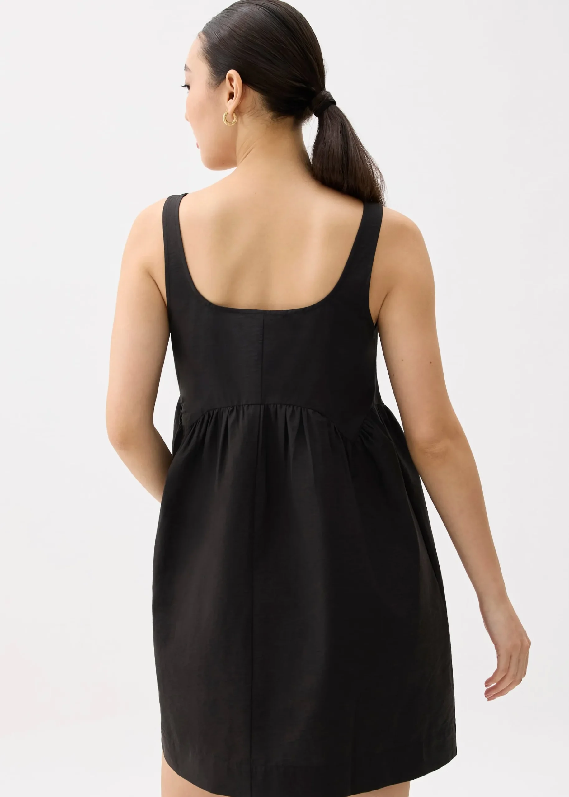Square Neck Babydoll Mini Dress