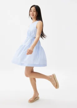 Striped Fit & Flare Mini Dress