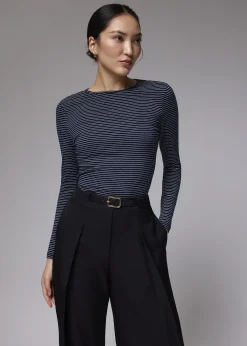 Striped Jersey Fitted Sweater