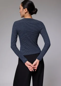 Striped Jersey Fitted Sweater