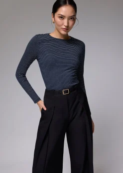 Striped Jersey Fitted Sweater
