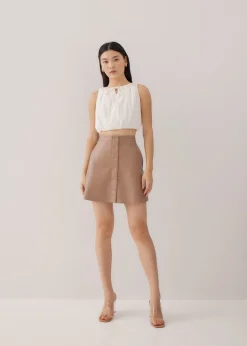 Suzanne Elastic Cotton Crop Top