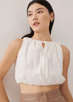 Suzanne Elastic Cotton Crop Top