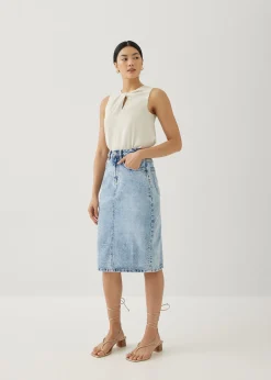 Tahli Satin Front Twist Shell Top